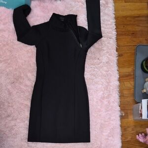 Theory Black Long Sleeve Dress